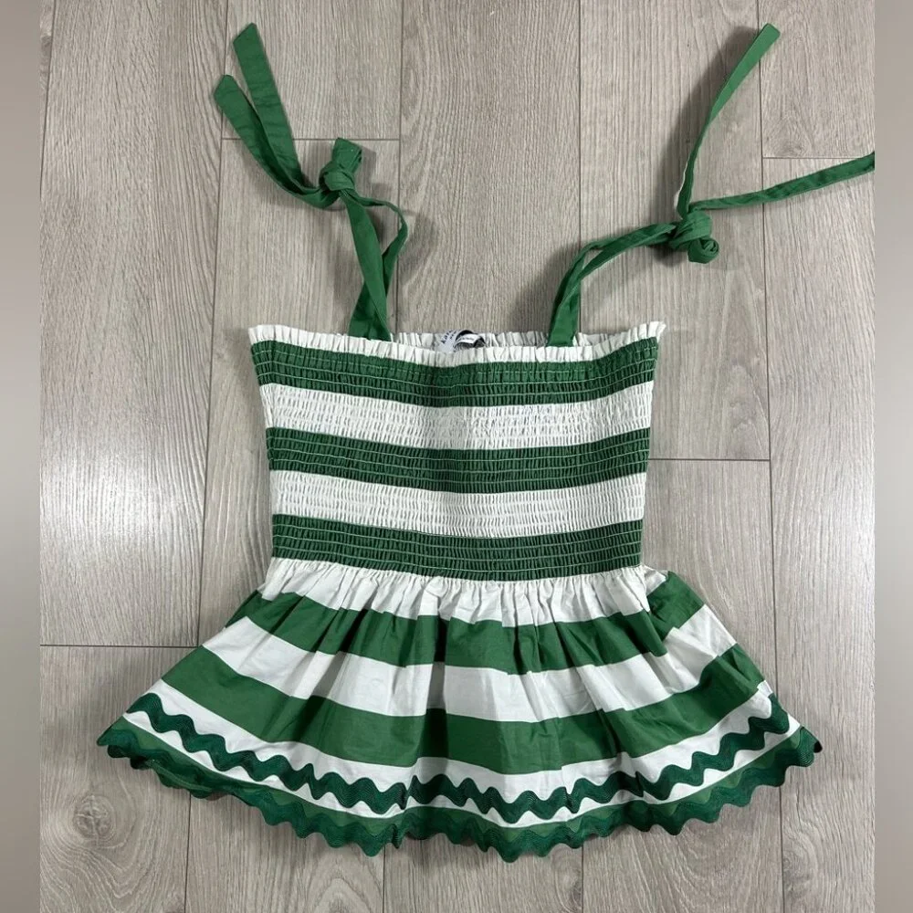 Kate Spade Beach Time Stripe Smocked Top - Picture 3 of 9